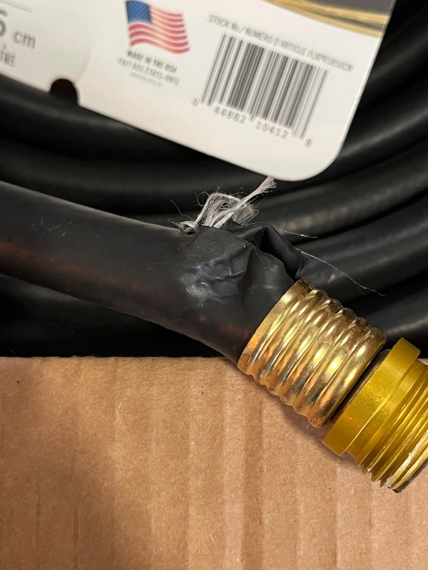 Photo 1 of Flexon Flextreme 5/8" x 50ft Black Synthetic Performance Rubber Garden Hose – Lightweight, All-Weather Flexibility, Heavy-Duty, Kink-Resistant, Solid Brass Couplings, Watering Hose for Lawn & Garden