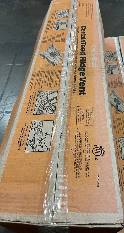 Photo 1 of CertainTeed 9" Class A Fire Filtered Filters, 4ft 19lbs, 10pack Charcoal Grey