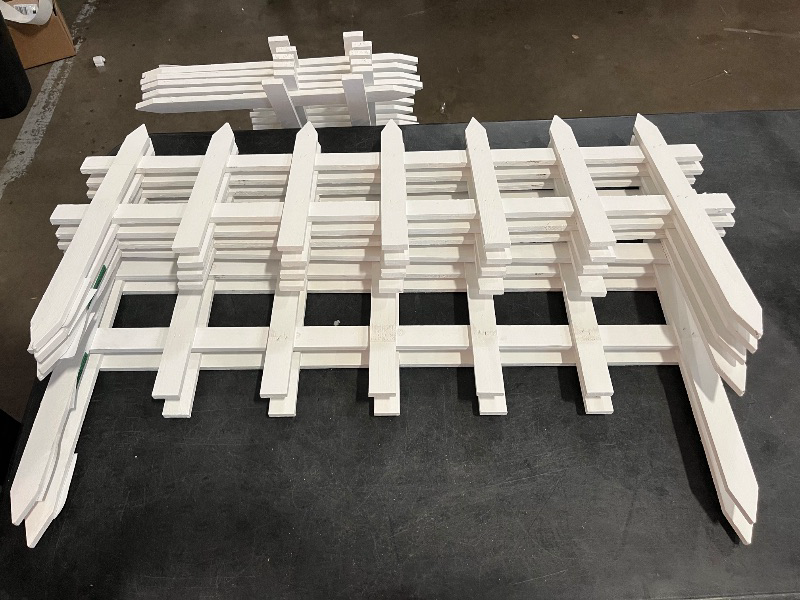 Photo 1 of Greenes Fence Deluxe Picket Wooden Fence - 18" L x 36" W (Pack of 12)