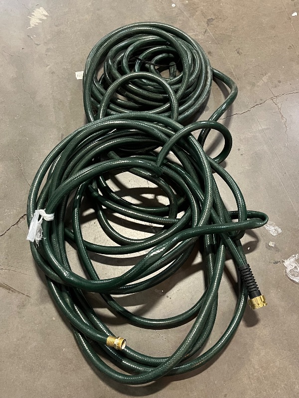 Photo 1 of Gilmour Flexogen 3/4 in x 50 ft Garden Hose, Heavy Duty Water Hose, Flexible and Kink Resistant Outdoor Hose, Green
