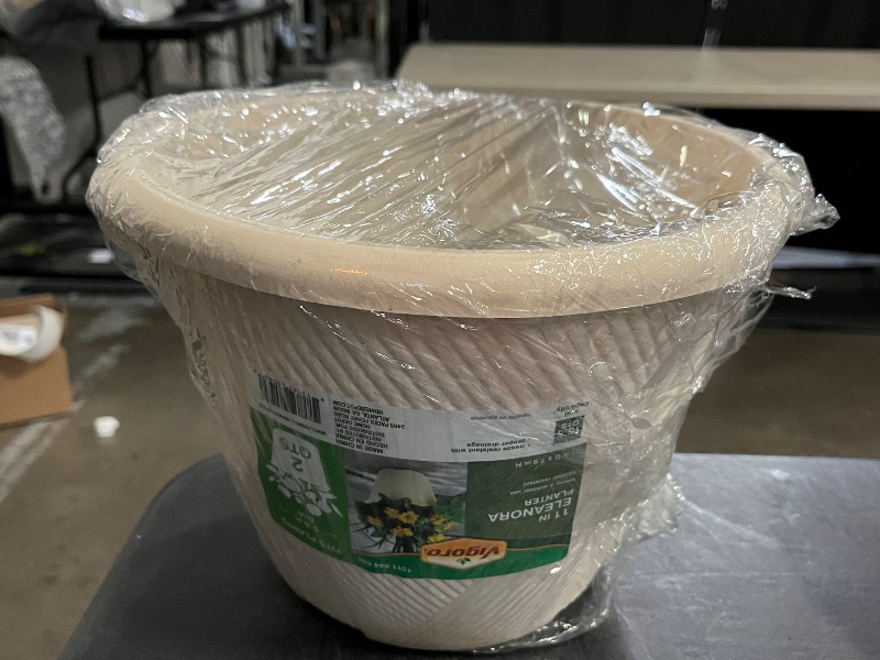 Photo 1 of 11 Inch Plastic Self-Watering Planter with Built-in Reservoir, Lightweight Resin Flower Pot, 2 Gal. Capacity, UV & Weather Resistant for Indoor/Outdoor Use
