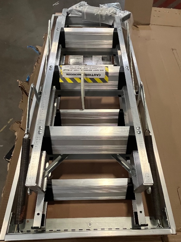 Photo 1 of LITE 10-Foot Aluminium Attic Ladder 54" W x 22.5" H (Rough Opening), 375-Pound Load Capacity, Type IAA, AP2240MS