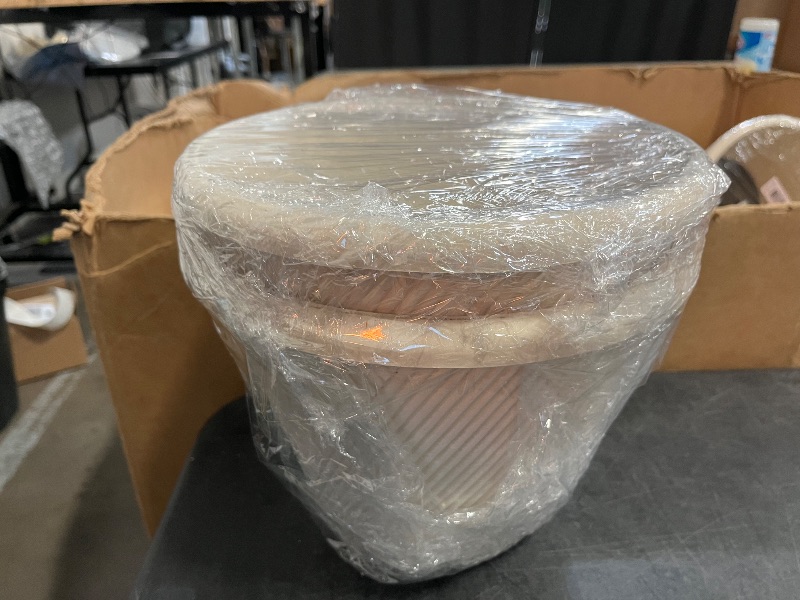 Photo 1 of 11 Inch Plastic Self-Watering Planter with Built-in Reservoir, Lightweight Resin Flower Pot, 2 Gal. Capacity, UV & Weather Resistant for Indoor/Outdoor Use, 2pack