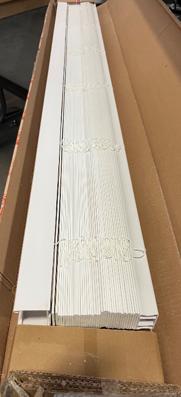 Photo 1 of DEZ FURNISHINGS Cordless 2" Faux Wood Blind, 72.5" W x 72" H, White