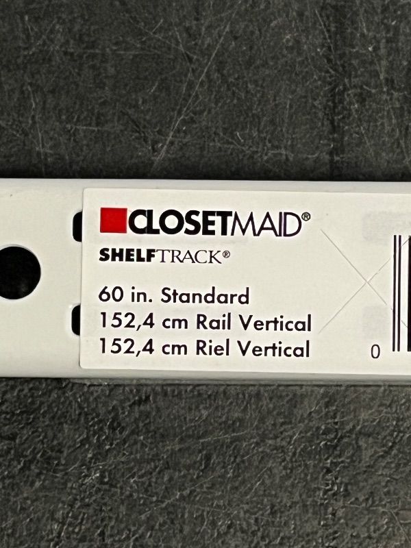Photo 1 of ClosetMaid 2808 ShelfTrack 60-Inch Standard, White