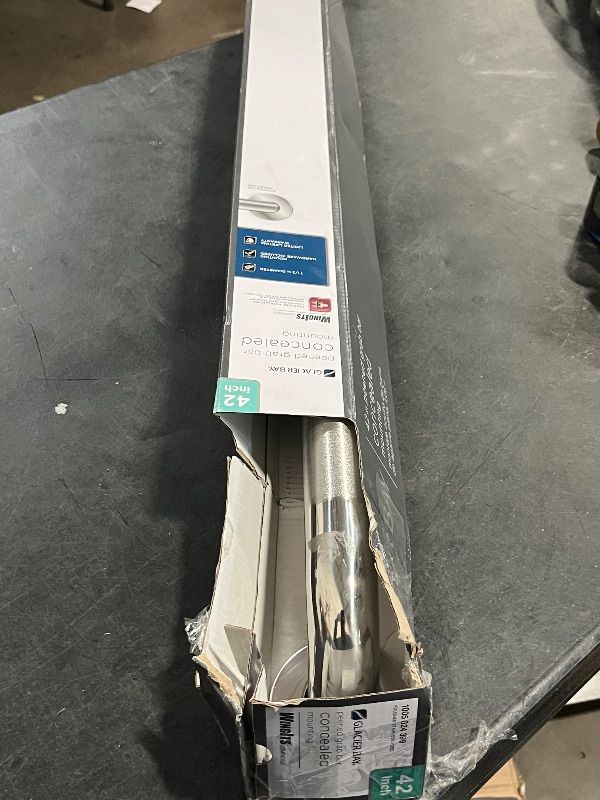 Photo 1 of 42" Wall Mount Grab Bar, 1 ¼" Diameter, Concealed Flanges, ADA Compliant, Peened with Satin Ends