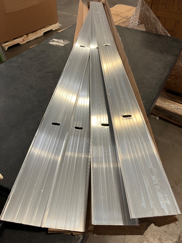 Photo 1 of EasyFlex Aluminum Landscape Edging Project Kit, 4 Metal Garden Edging Pieces with Spikes, 24' Kit, Mill