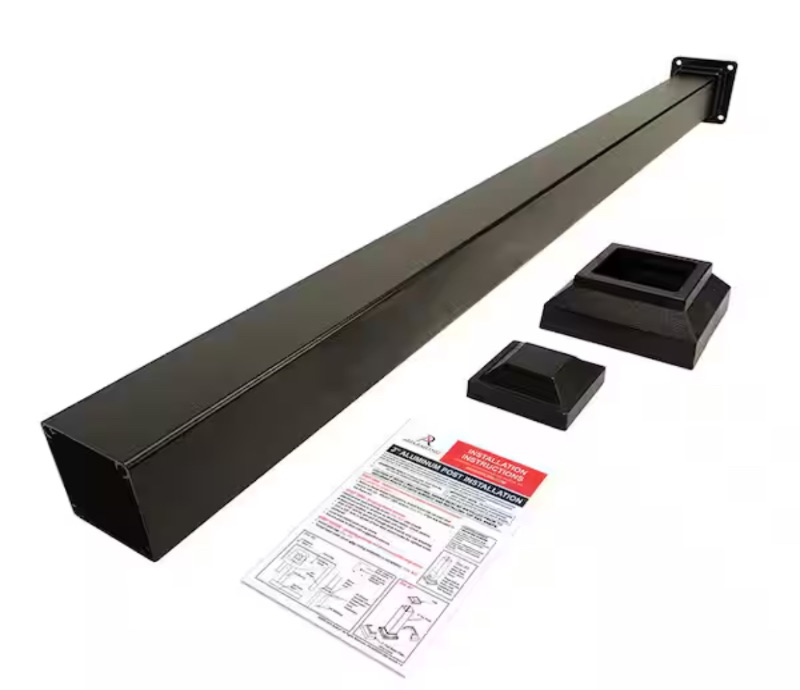 Photo 1 of 3inX3inX42in Bronze Powder Coasted Aluminum Deck Post Kit