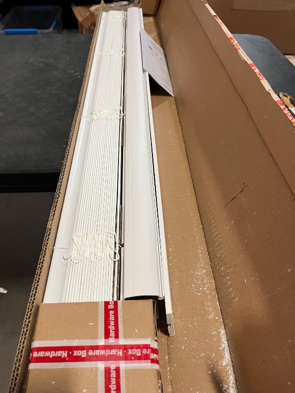 Photo 1 of DEZ FURNISHINGS Cordless 2" Faux Wood Blind, 48.5" W x 36" H, White
