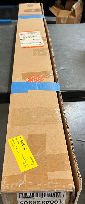 Photo 1 of DEZ FURNISHINGS Cordless 2" Faux Wood Blind, 48.5" W x 36" H, White
