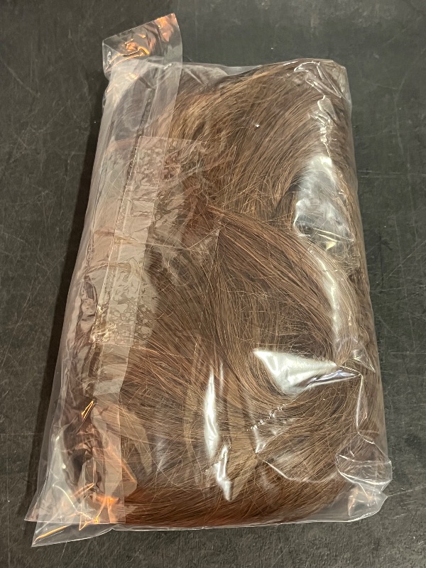 Photo 1 of Brown Wigs for Women Long Curled Wig Layered Brown Hair Wig 24Inch Side Part Part Dark Brown Wig Natural Heat Resistant Synthetic Fiber Wig for Party Halloween