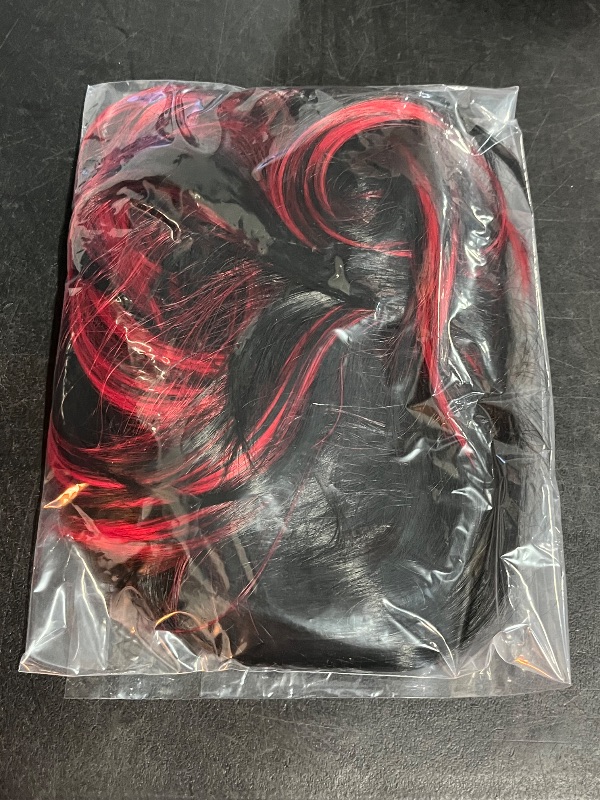 Photo 1 of Black & Red Bang Bob Wig