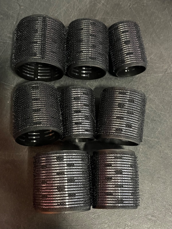 Photo 1 of Kitsch Ceramic Thermal Hair Rollers for Women – Self Grip Hair Curlers for Heatless Curls Overnight - Volumizing Large Rollers for Short & Long Hair - For Long Lasting Frizz-Free Curls - Black, 8pcs