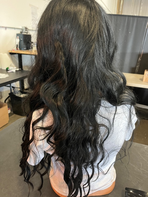 Photo 1 of Pegsmio Synthetic Lace Front Wig Long Wavy 30" Body Wavy Middle Part Lace Wigs For Women Blonde Red Blue Brown Wig