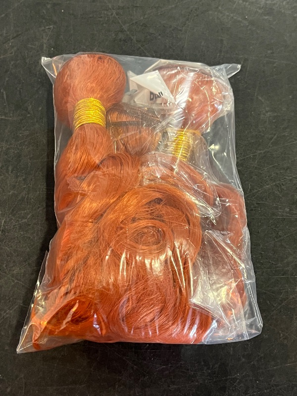 Photo 1 of #350 Orange Bundles Body Wave Bundles Human Hair 20 20 20 Inch Unprocessed Brazilian Virgin Weave Hairs Ginger Orange 3 Bundle 50 Gram Per Bundle Human Hair Extensions