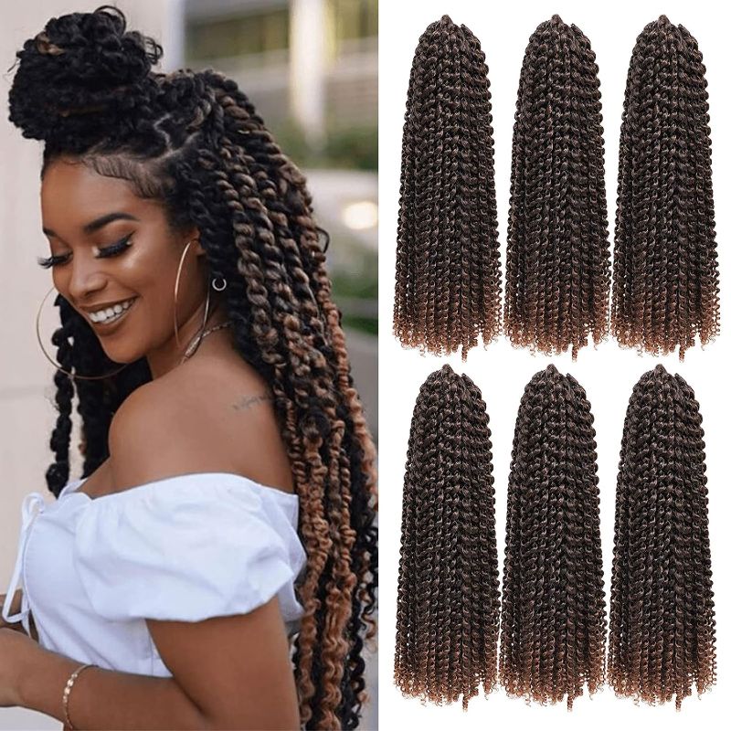 Photo 1 of 22inch Water Wave Crochet Hair - 7 Packs Passion Twists Hair,Long Bohemian Curly Braiding Hair for Butterfly Locs,Faux Locs,Boho Style Crochet Braids Hair Extensions(1B#)