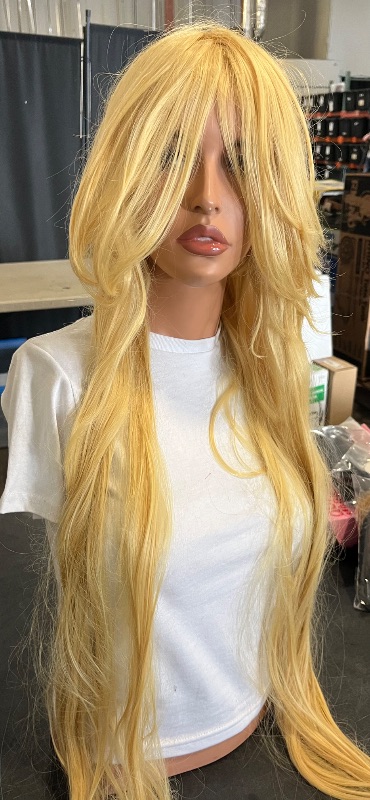 Photo 1 of MapofBeauty 40" 100cm Anime Costume Long Straight Cosplay Wig Party Wig (Blonde)
