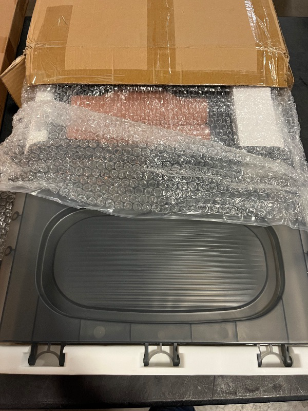 Photo 1 of Home-Complete Collapsible Storage Bin - 8.4 Gal Large Capacity Organizer with Lid, Double Doors, and Wheels - Stackable Storage Containers
