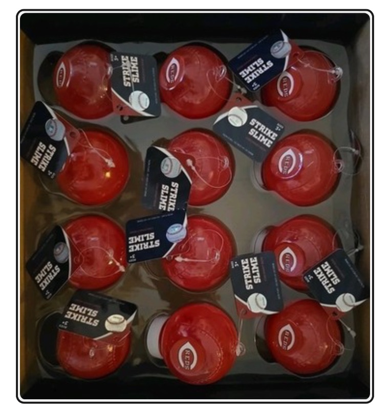 Photo 1 of Box of MLB Cincinnati Red Strike Slim Qty 12 Each Baseball Container is Sealed