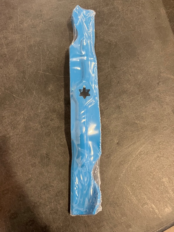 Photo 1 of 942-04053C for MTD Cub Cadet 50 Inch Mower Blades RZT 50 LT1050 LTX 1050 RZT50 LTX1050KW LGT1050 High Lift Blades Parts 742-04053A 742-04053 942-04053B 942-04056C 112-0316 3 Pack, 6 Point Star (Blue)