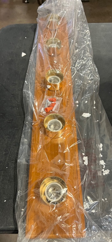 Photo 1 of Design House 500215 5 Strip Light Contemporary Dimmable for Bathroom, Bedroom, Makeup Vanity, Honey Oak(Bulbs Not Included)