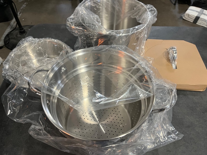 Photo 1 of Cook N Home 4-Piece 8 Quart Multipots, Stainless Steel Pasta Cooker Steamer