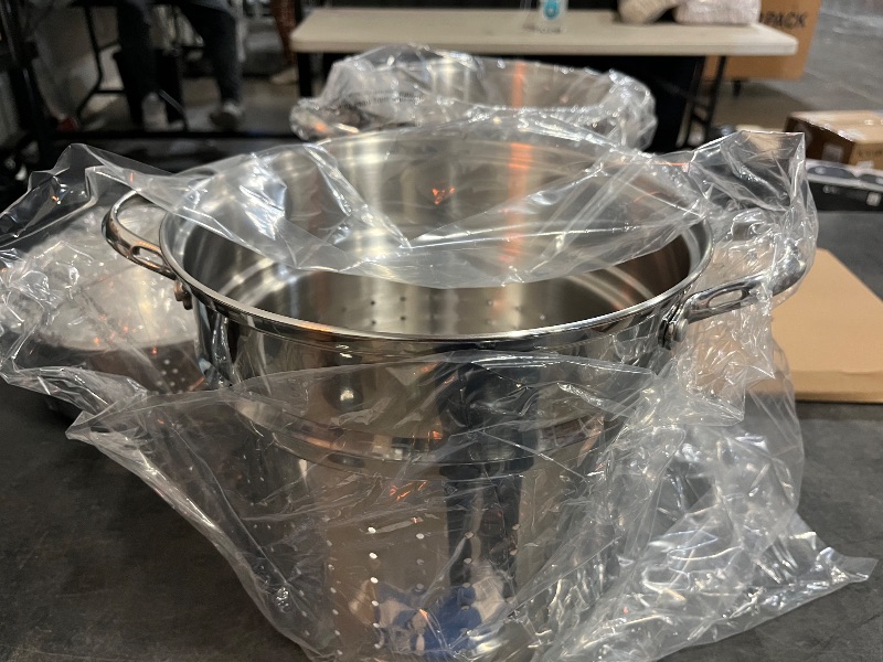 Photo 1 of Cook N Home 4-Piece 8 Quart Multipots, Stainless Steel Pasta Cooker Steamer