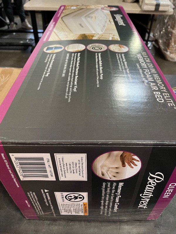 Photo 1 of BeautyRest Memory Elite 20" Raised Memory Foam Pillowtop Queen Air Bed with Built Pump 