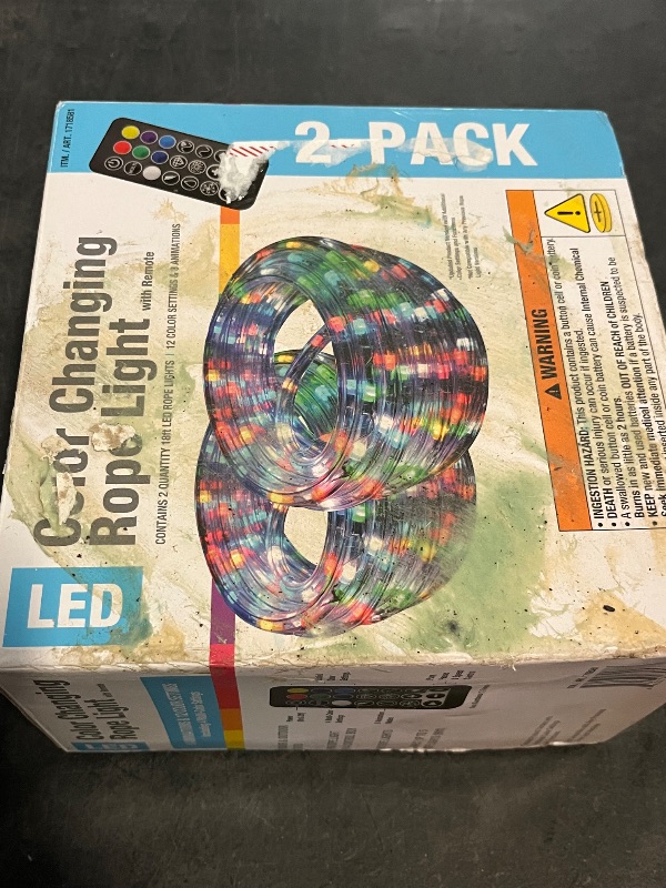 Photo 1 of 99Ft LED Rope Lights Outdoor,18 Color Changing String Lights Plug in with Remote, IP68 Waterproof 300 Led Easter Lights for Patio, Garden, Christmas, Party Decorations