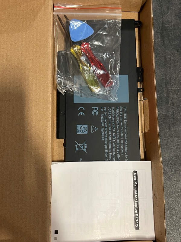 Photo 1 of Emanjor 60Wh K5XWW 7.6V Laptop Battery for Dell Latitude 5289 7389 7390 E5289 2-in-1 L3180 P29S P29S001 P29S002 N18GG 71TG4 725KY 6CYH6 451-BBZC 4-Cell