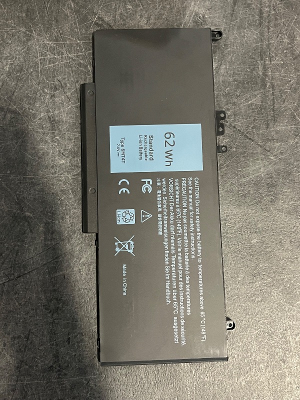 Photo 1 of Emanjor 60Wh K5XWW 7.6V Laptop Battery for Dell Latitude 5289 7389 7390 E5289 2-in-1 L3180 P29S P29S001 P29S002 N18GG 71TG4 725KY 6CYH6 451-BBZC 4-Cell