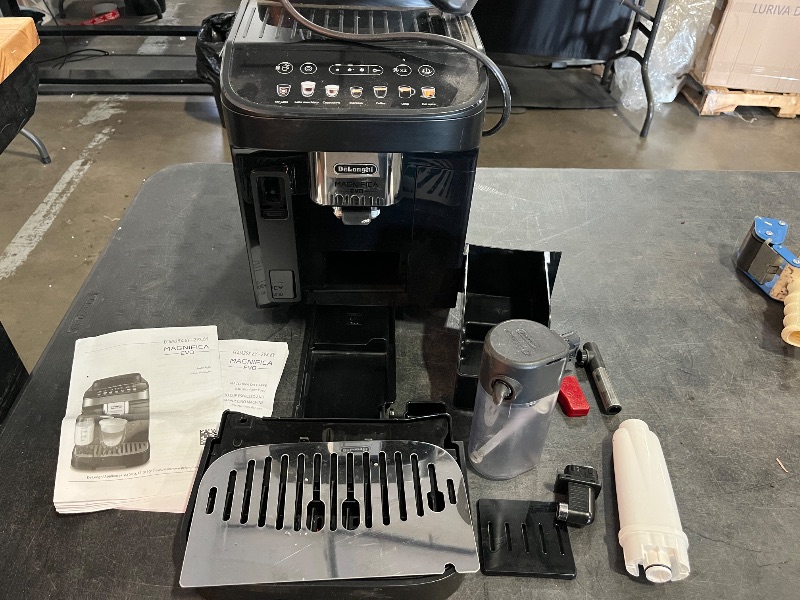 Photo 1 of De'Longhi Magnifica Start Automatic Espresso Machine with Manual Milk Frother & Built in Grinder - 3 One-Touch Recipes, Easy-to-Clean, Home Barista Coffee Maker for Lattes, Cappuccino, Iced Coffee