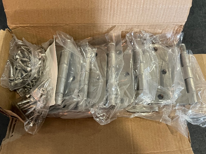 Photo 1 of Missing 9**
18 Pack Satin Nickel Door Hinges 3.5 inch Brushed Nickel Hinges Rounded 5/8" Radius Corners Bedroom Residential Standard Indoor Door Hardware Hinge