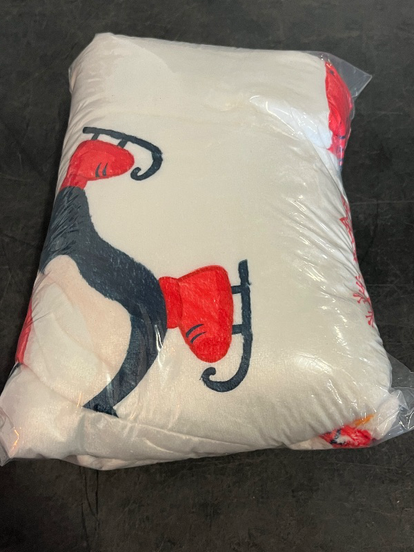 Photo 1 of Christmas Animals Cute Penguin Throw Compact Travel 50x60 Inch Lightweight for All Season