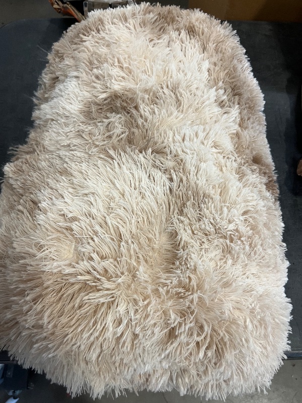 Photo 1 of GONAAP Fuzzy Faux Fur Throw Blanket Twin Size Tie-dye Beige Super Soft Cozy Plush Fuzzy Shaggy Blanket for Couch Sofa Bed (Tie-dye Beige, Twin(60"x80"))