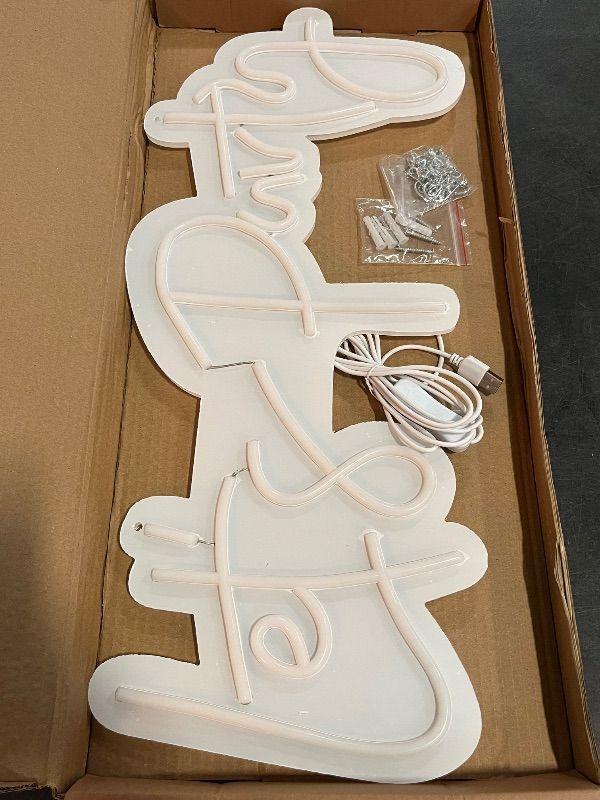 Photo 1 of Lets Party Neon Sign with Dimmable for All Partys,17x7.5inch, Neon Lights for Wall Decor, Birthday, Wedding, Bachelorette Party, Valentine's Day Gifts Let's Party Neon Lights with 5V USB Cable, Warm White Cheers Sign
