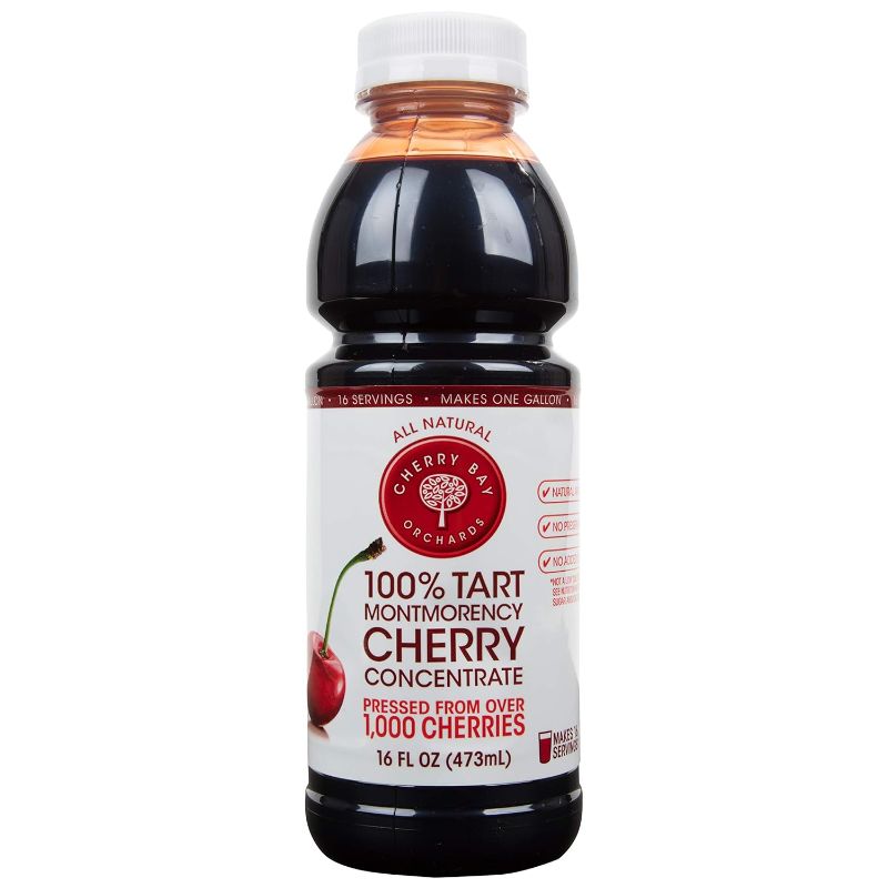 Photo 1 of Expired 08/09/25 Cherry Bay Orchards Tart Cherry Concentrate - All Natural Juice to Promote Healthy Sleep, 16oz Bottle - Gluten Free, Natural Antioxidants, No Added Sugar or Preservatives