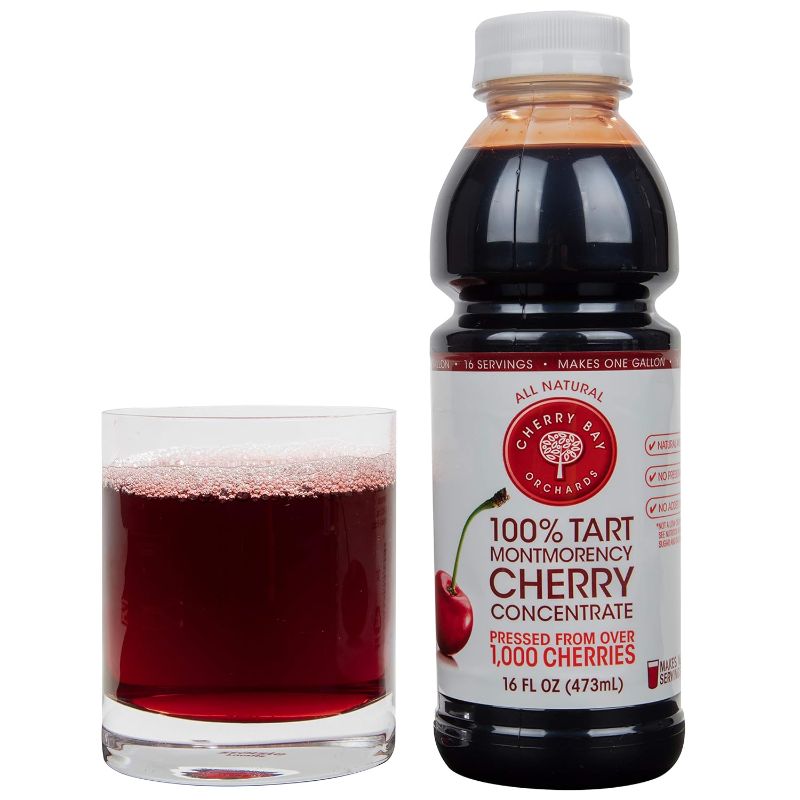 Photo 1 of Expired 08/09/25 Cherry Bay Orchards Tart Cherry Concentrate - All Natural Juice to Promote Healthy Sleep, 16oz Bottle - Gluten Free, Natural Antioxidants, No Added Sugar or Preservatives
