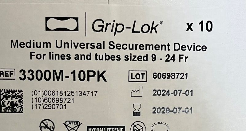 Photo 1 of Size 9-24 Grip-Lol Medium Universal Securement Device for Lines and Tubes, 10 Pack
