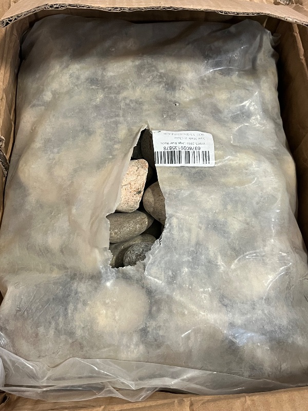 Photo 1 of 20lbs Large River Rocks for Landscaping, 2-3 Inch Natural Unpolished Bulk Pebbles, Hand-Picked Premium Stones for Garden Design Fish Tank, Flower Pots, Pathways and Backyard, Mixed Color