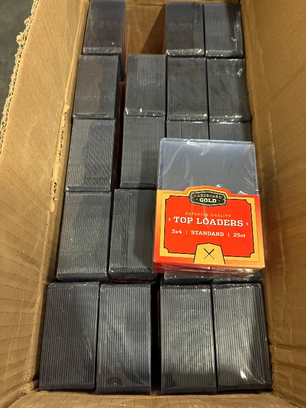 Photo 1 of Cardboard Gold - 35pt Top Loaders for Cards - 1000 Count - Premium 3x4 Inch Trading Card Toploaders - Protect Your Baseball and Sports Cards with These Crystal Clear Hard Plastic Sleeves Protectors