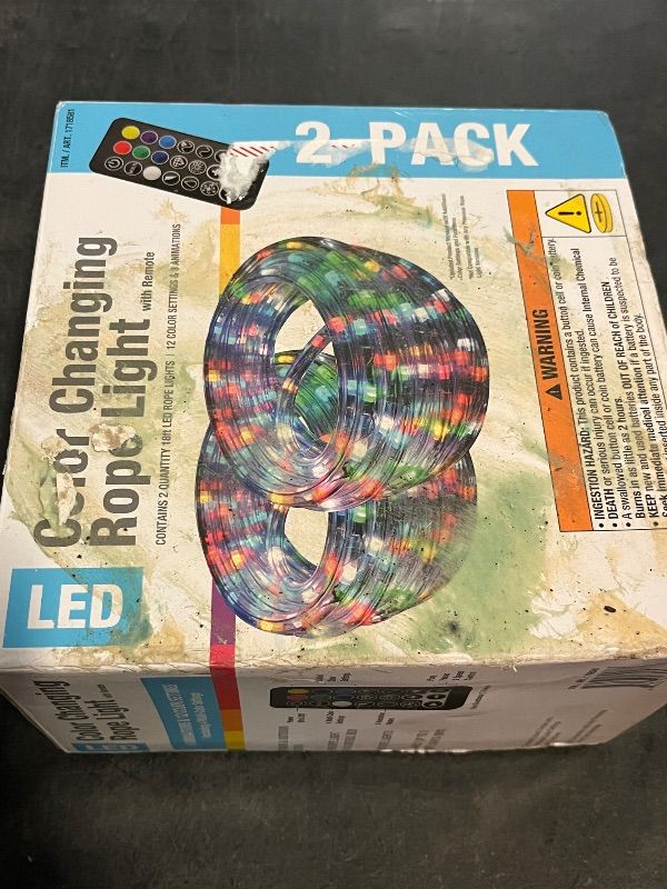 Photo 1 of 99Ft LED Rope Lights Outdoor,18 Color Changing String Lights Plug in with Remote, IP68 Waterproof 300 Led Easter Lights for Patio, Garden, Christmas, Party Decorations
