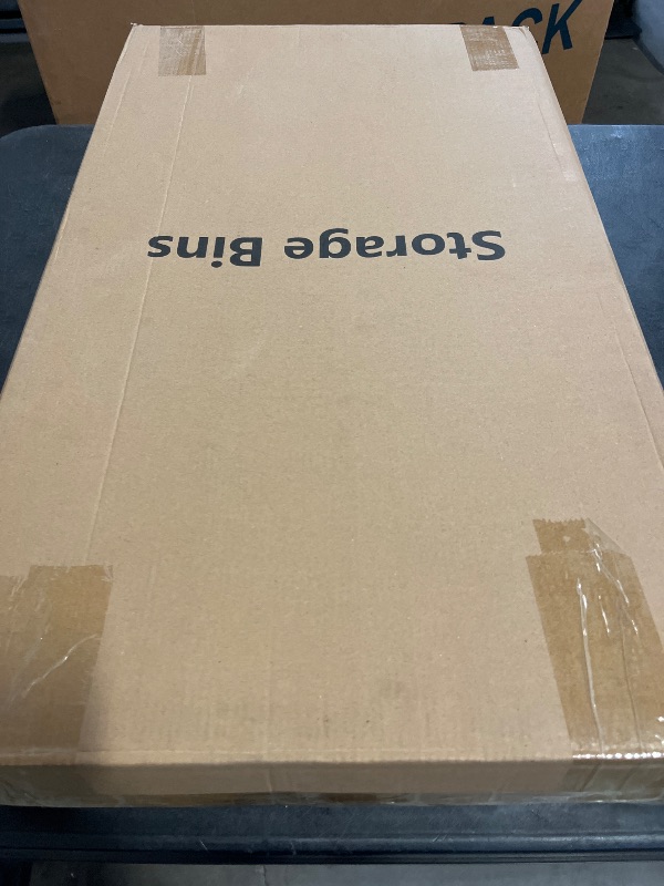 Photo 1 of Home-Complete Collapsible Storage Bin - 8.4 Gal Large Capacity Organizer with Lid, Double Doors, and Wheels - Stackable Storage Containers
