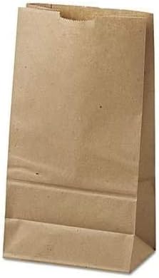 Photo 1 of 10 Pound Brown Paper Bags - 500 Count - 6" X 3.6" X 11.1" - Sack Lunch Bags