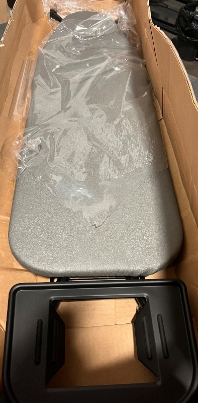 Photo 1 of Classic Ironing Board 43" X 13" W/with Iron Rest | Full Metal Construction| Height Adjustable | Heat & Scorch Resistant Fabric | Anti-Skid Feet | Easy to Fold (Dark Grey)