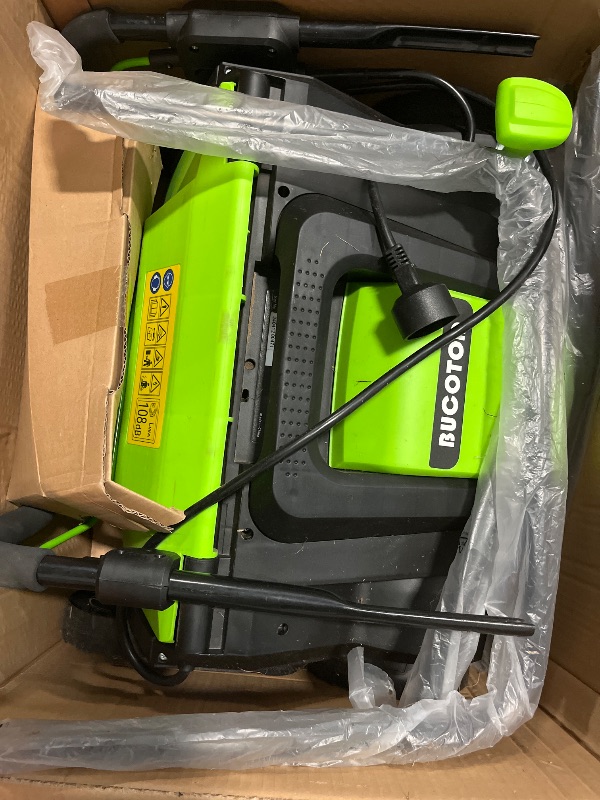 Photo 1 of 2-in-1 16-Inch Dethatcher & Scarifier Electric Corded, 15 Amp Copper Motor, Electric Lawn Dethatcher with 5-Position Depth Adjustment, 14.5 gal Thatch Bag,Walk Behind for Yard Lawn Garden Care
