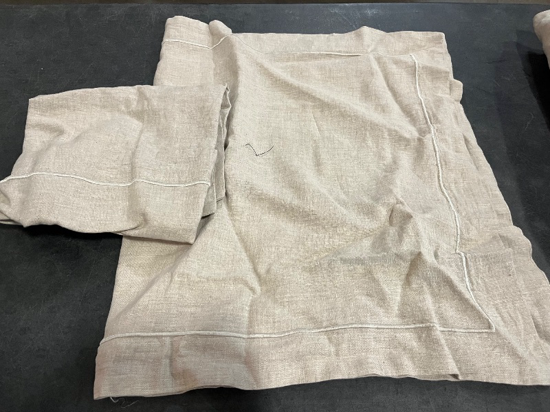 Photo 1 of (K) Simple&Opulence 100% Linen Duvet Cover Set with Embroidery Washed - 3 Pieces (1 Duvet Cover with 2 Pillow Shams) with Button Closure Soft Breathable Farmhouse - Linen, King Size