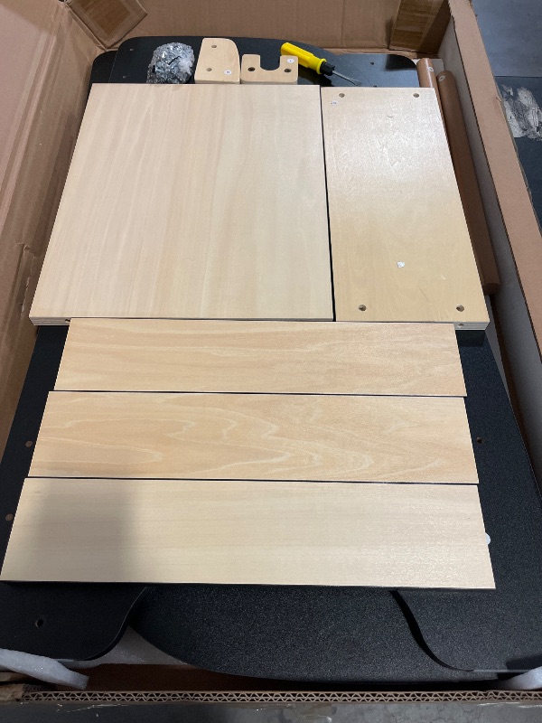 Photo 1 of Ezebaby Toddler Kitchen Stool Helper, Standing Tower for 1.5-6 Year Olds, Rounded Edge Design & Anti-Tip Base, Removable Rail Kitchen Step Stool-Black
