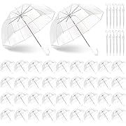 Photo 1 of Clear Bubble Umbrella Wedding, High-Visibility Transparent Rain Umbrellas Bulk, Windproof Large Clear Umbrella, Firm and Durable, Dome Umbrellas for Wedding Bride Groom Photography Golf Outdoor