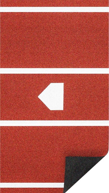 Photo 1 of 2024 Upgraded Version Baseball Hitting Mat with Antislip Rubber Backing,Batting Cage Mat with Home Plate, Batters Box Turf Mat Baseball for Indoor and Outdoor
